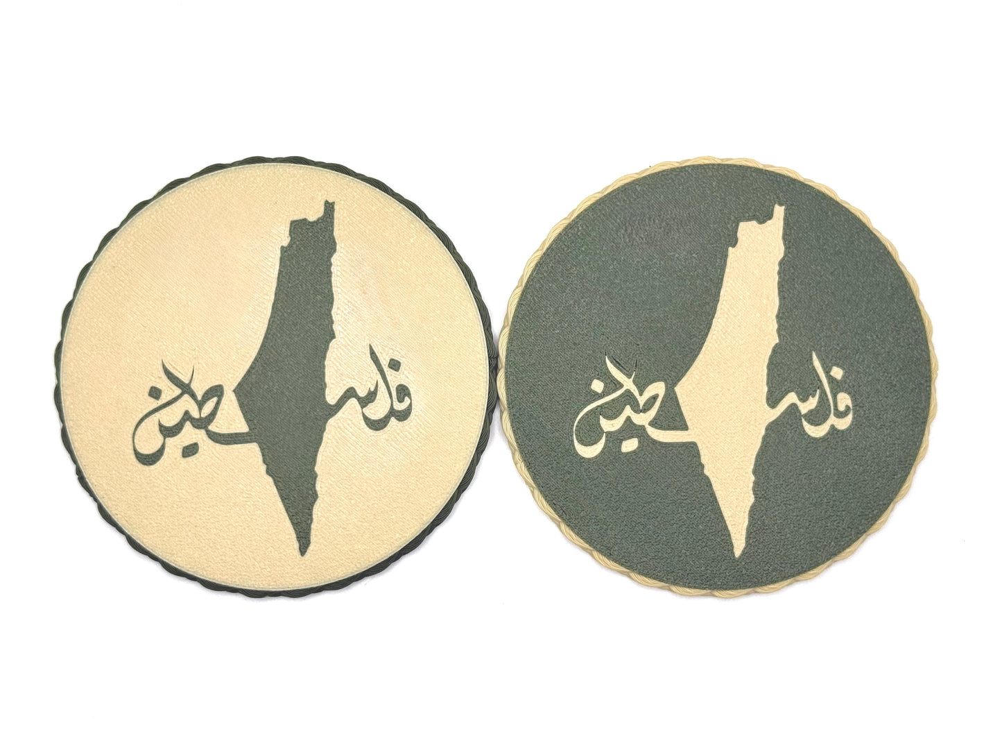 Palestine Map Coasters Set