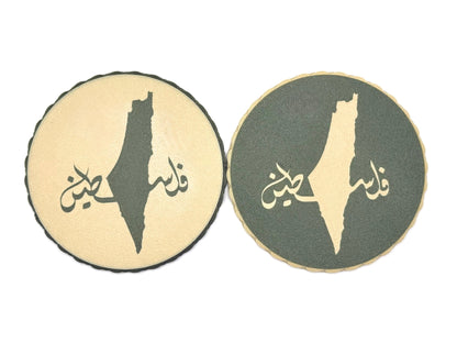 Palestine Map Coasters Set