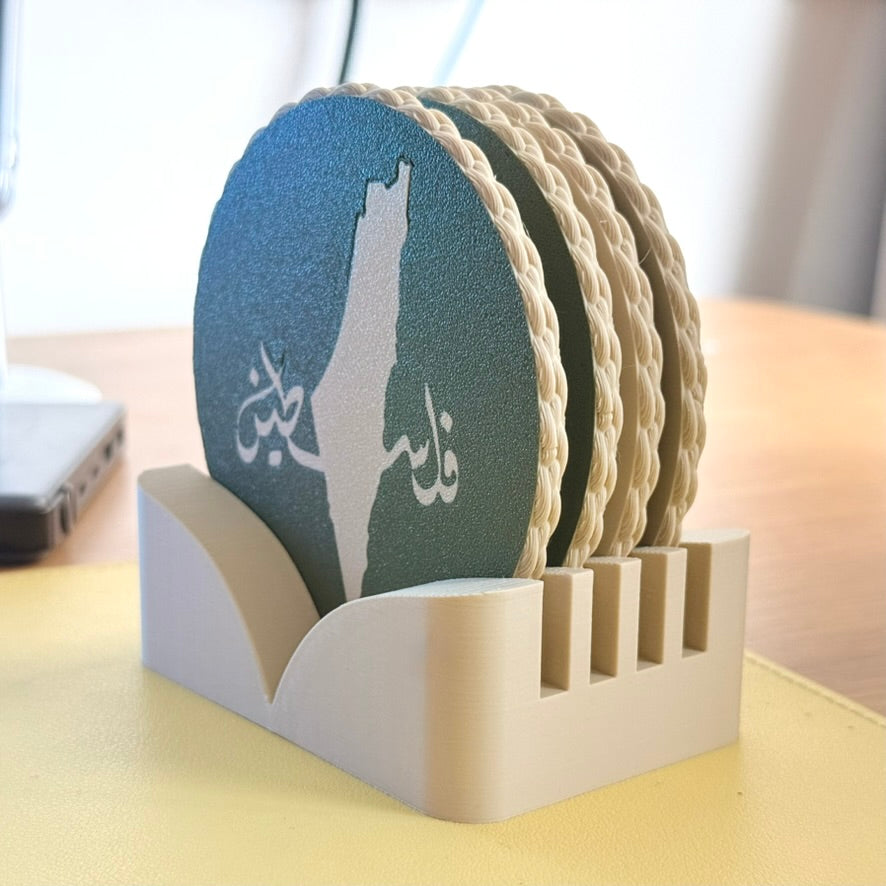 Palestine Map Coasters Set
