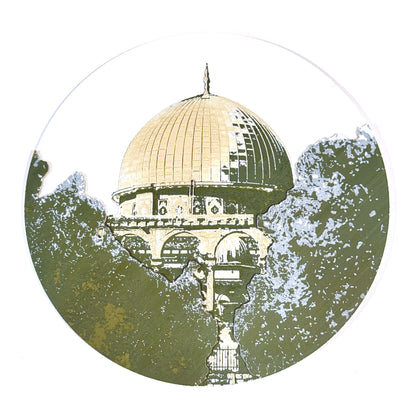 Dome of the Rock: Circular Canvas Relief