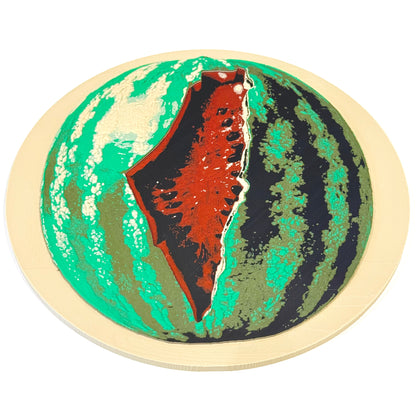 Watermelon of Palestine: Textured Canvas Relief