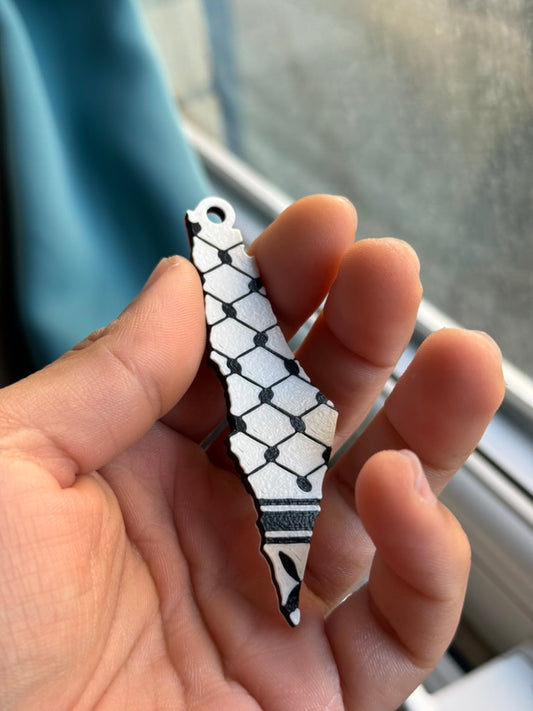 Palestine Flag + Keffiyeh Keyring
