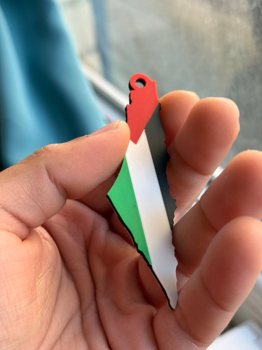 Palestine Flag + Keffiyeh Keyring