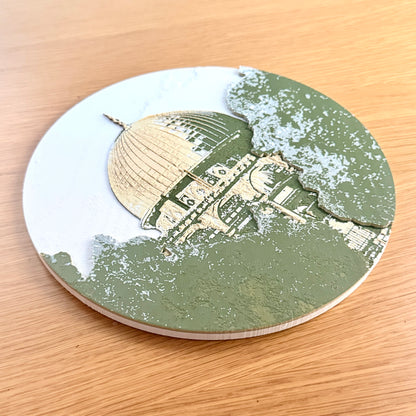 Dome of the Rock: Circular Canvas Relief